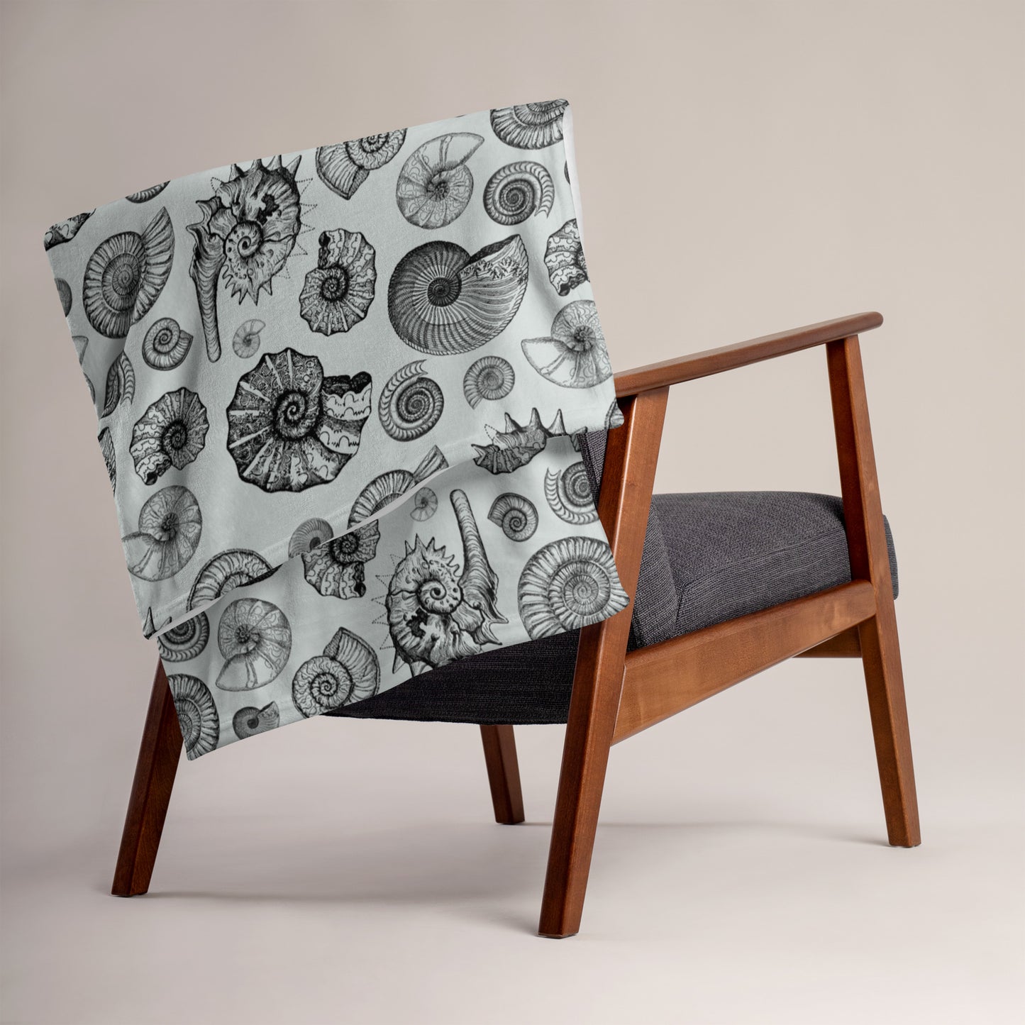 Ammonites Throw Blanket